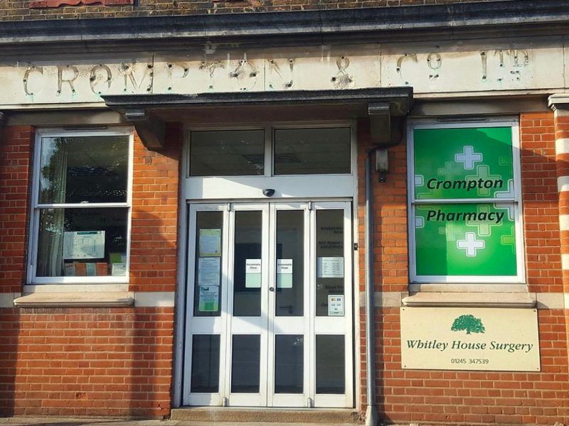 Image shows the entrance to Whitley House Surgery